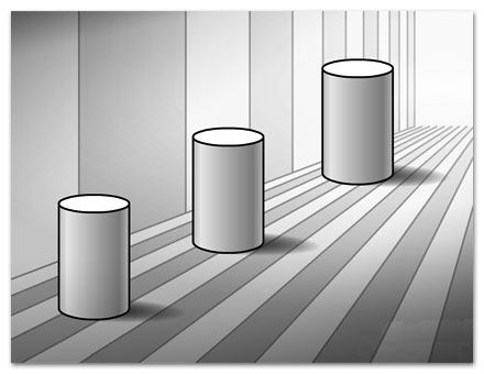 Welcher Zylinder ist am größten? (optische Illusion)
