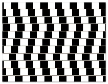 optische Illusion: Linien parallel?